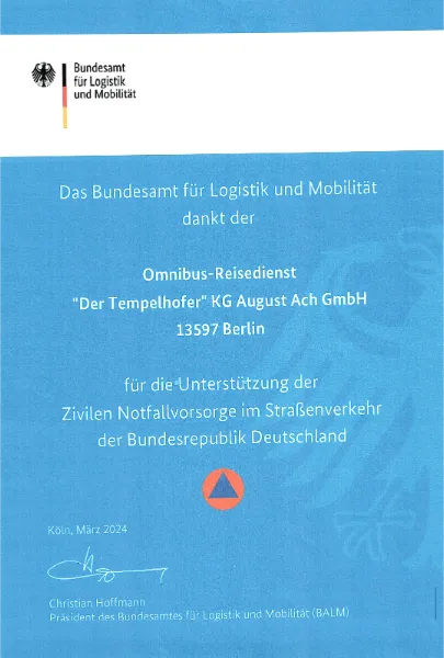Urkunde-Tempelhofer